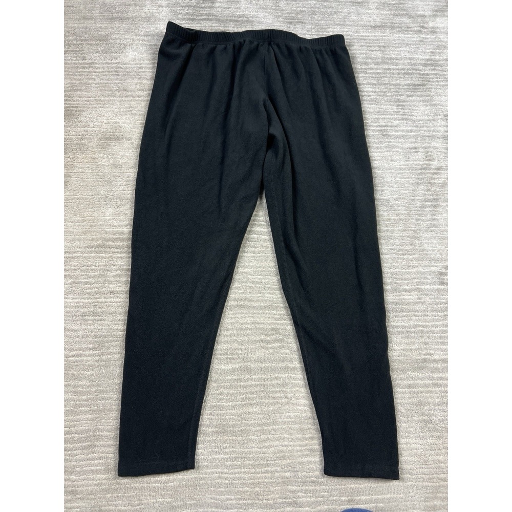 Realtree Pants Womens XL Black Fleece Pull On Elastic Waist‎ Polyester Blend